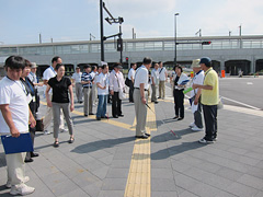 本庄早稲田駅前広場でのワークショップ